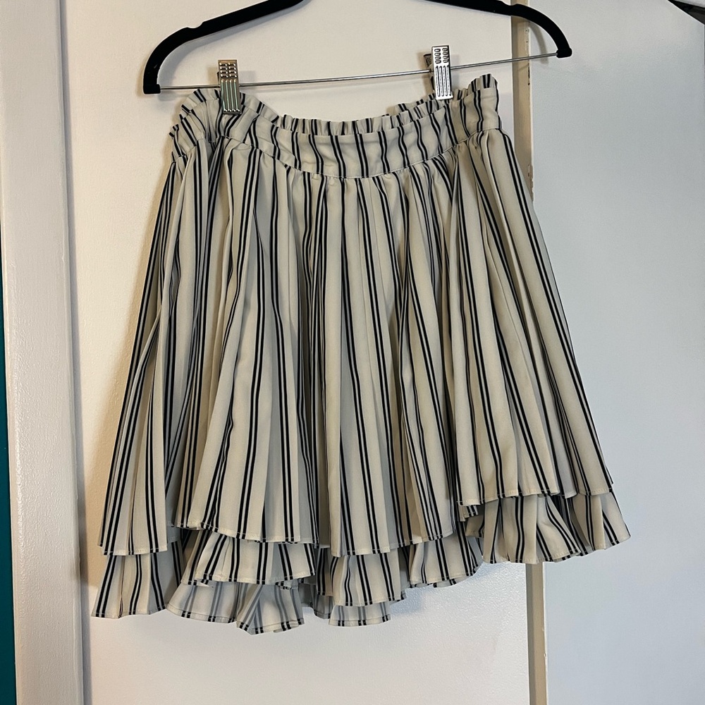 NWT Maeve Striped Full Mini Skirt Size Small